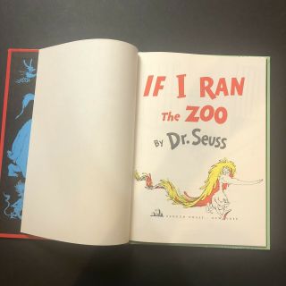 Vtg Dr Seuss If I Ran The Zoo 1977 Hardcover Children Book BANNED CANCELED 3
