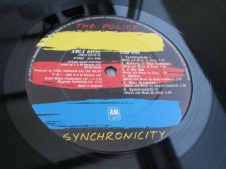 The Police Synchronicity 1983 Uk Lp 1st Press A6/b7 1 - 2 Play Minus Audio