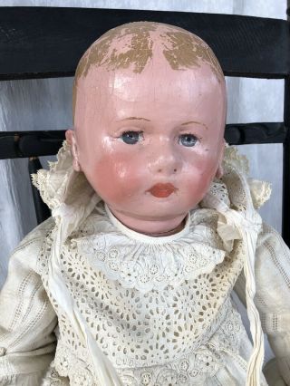 Antique Martha Chase Huge stockinet Doll Oil Cloth Adorable and stunning 4