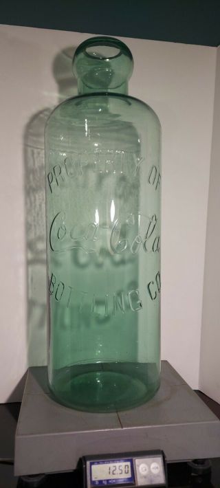 Vintage Rare Coca Cola Green Glass Jug Property Of Coke Bottling Co Huge 28 "