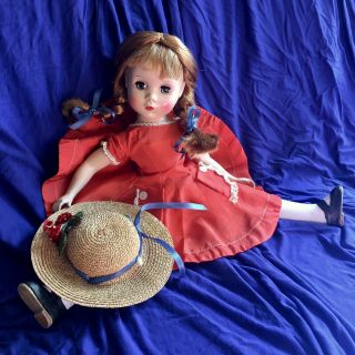 Too Cute 1950’s Rare Vintage Madame Alexander 14” Maggie “Polly Pigtails” 2