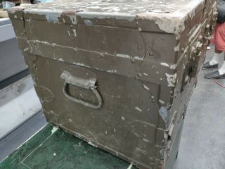 Vintage WWII US Military foot locker trunk Medical Chest 2