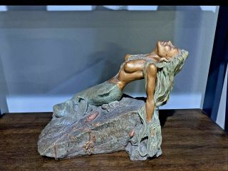 Estate Found Vintage Mermaids Statue By Britt