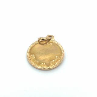 Vintage Leo Zodiac Medallion 18k Yellow Gold Pendant 3