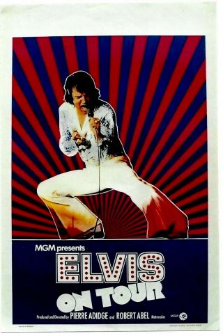 Vintage Poster Elvis Presley On Tour Mgm Movie 1972