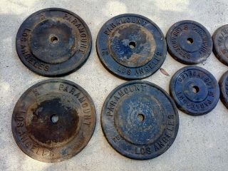 Weight Plates Los Angeles Paramount Collectable Body Building Workout 154 Lbs