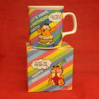Garfield Happy Birthday Vintage Coffee Mug 1978 " I 