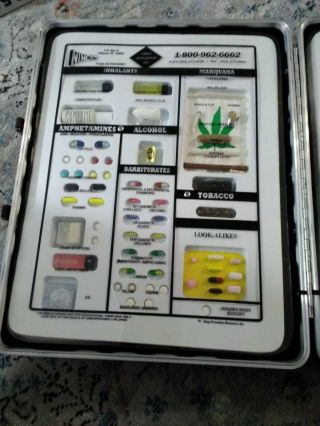Vtg Nimco Identification Kit Police School Drug Education Display Briefcase Dare