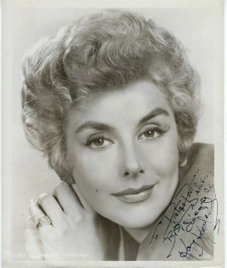 Tragic British Actress,  Comedian Kay Kendall,  Autographed Vintage Studio Photo.