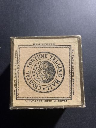 Vintage - " Crystal Fortune Telling Ball " - Box & Instructions (ouija)