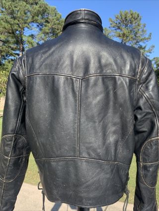 Harley Davidson Mens Vintage 90s PANHEAD Convertible Leather Jacket Vest Large 3