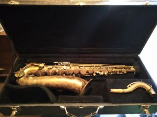 Vintage The Indiana Martin Elkhart Tenor Saxophone 757xx.  Plays But Please Read