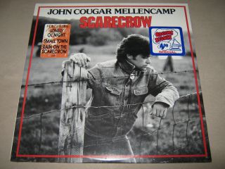 John Cougar Mellencamp Scarecrow Minty Orig Vinyl Lp 1985 Small Town