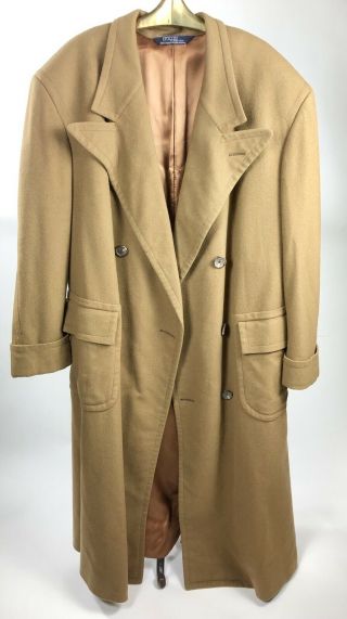 Vintage Polo Ralph Lauren Made In Canada 44r Cashmere Overcoat In