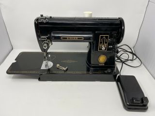 Vtg Singer 301a Slant Needle Portable Sewing Machine Heavy Duty W/case -