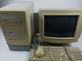 Packard Bell Legend 436cdt Vintage Cpu Personal Computer,  Monitor,  Mouse,  Keyboard
