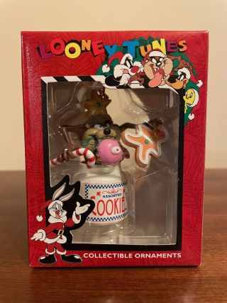 Taz In Cookie Jar 1997 Looney Tunes Ornament Nib