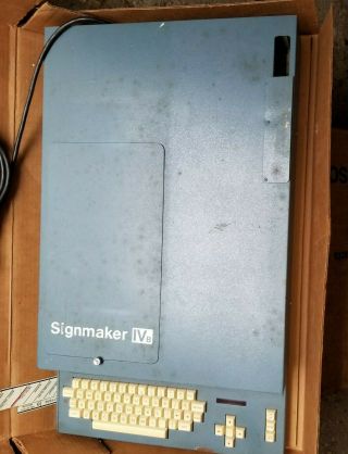 Vintage Gerber Signmaker Iv B Console Computer Printer Box