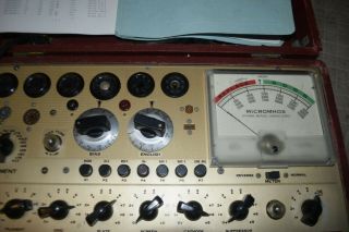 Vintage Hickok Model 600A Dynamic Mutual Conductance Tube Tester Powers Up P&R 2