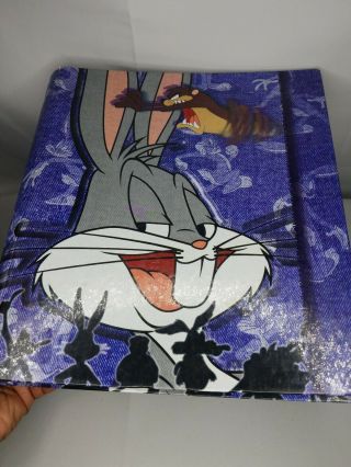 Looney Tunes Vintage Warner Bros 3 Ring Binder 1998 Hallmark Bugs Bunny Taz