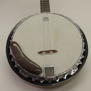 Vintage Lotus 5 String Banjo with Remo Head,  Hard Case,  Strap,  Picks 3