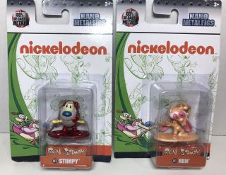 Nickelodeon Both Ren And Stimpy 100 Die - Cast Metal Nano Metalfigs 90’s Gifts