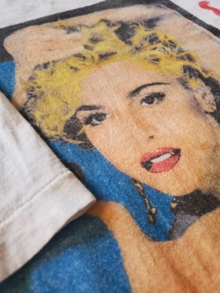 Vintage 1990 Madonna Blonde Ambition Tour T Shirt XL Vogue Strike A Pose 4