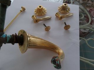 Vintage Sherle Wagner Gold Plated Double Handle Sink Faucet Set