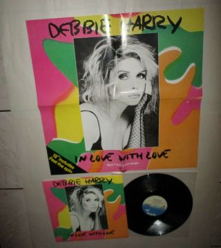 Debbie Harry Blondie Uk 12 " In Love With Love Rare Poster Near Chs 12 3128