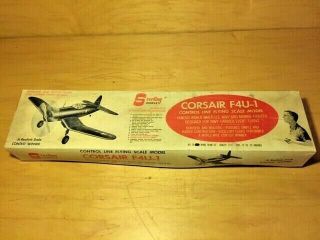 Vintage Sterling Corsiar F4u - 1 Model Airplane Kit Control Line Plane Nos Oem