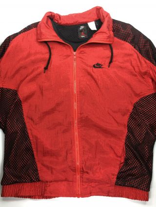 Og Vintage Nike Air Jordan Flight 2 Piece Tracksuit Bred Colors Black Red Netted
