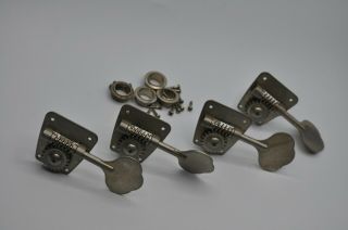 1973 - 1974 Vintage Fender Precision Jazz Bass Tuners Nickel Tuning Pegs 1970s