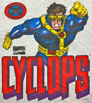 Vintage 90s 1994 Cyclops X Men Marvel Comics Jumbo Mega Print T Shirt M L Rare