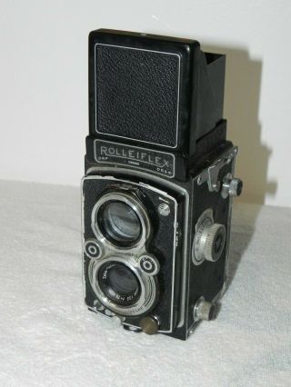 Vintage German Rolleiflex Drp Drgm Compur Rapid Camera W/zeiss Tessar Lens