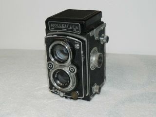 Vintage German Rolleiflex DRP DRGM Compur Rapid Camera w/Zeiss Tessar Lens 2
