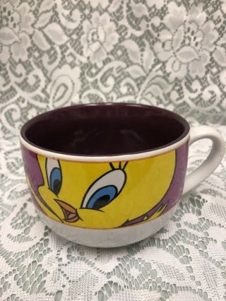 1998 Looney Tunes Warner Bros.  Tweety Bird Gibson Oversized Soup Coffee Mug