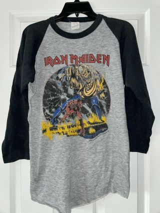 1982 Vintage Iron Maiden Beast On The Road World Tour Shirt 50 - 50 Minty