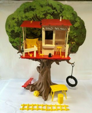 IDEAL Tammy Family PEPPER DOLL TREE HOUSE 60 ' s Vintage Pete too 4