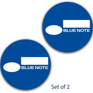 Set Of 2 Blue Note Label 1 Slipmat Turntable 12 " Scratch Pad Slip Mat Dj X2