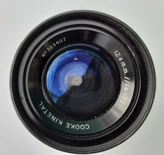 Cooke Kinetal Taylor - Hobson vintage 12.  5mm f1.  8 (T2) movie camera lens 2
