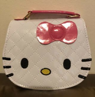 Hello Kitty Mini Leather Crossbody Bag For Kids White