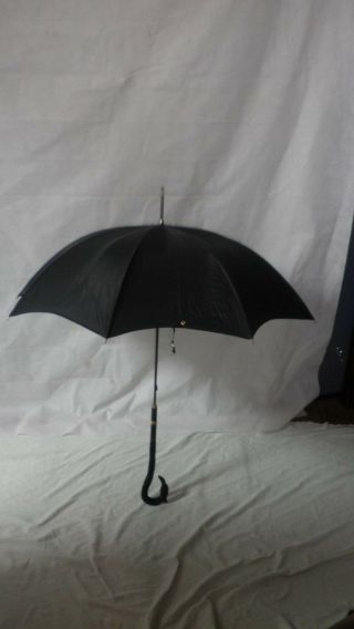 Vintage Edwardian Umbrella With Jet Black Sequin Bird Handle