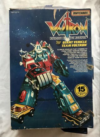 Vintage 1980s Matchbox Voltron Giant Vehicle Team Set Box Made In Japan