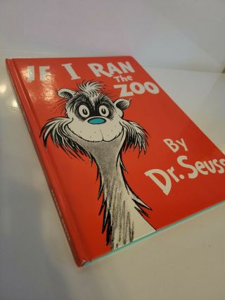 Vtg Dr Seuss If I Ran The Zoo BIG Hardcover Children Book BANNED CANCELED 4