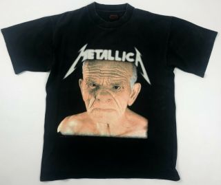 Vintage Metallica Off To Never Never Land 91 - 92 Shirt Concert Tee Size L Made Us