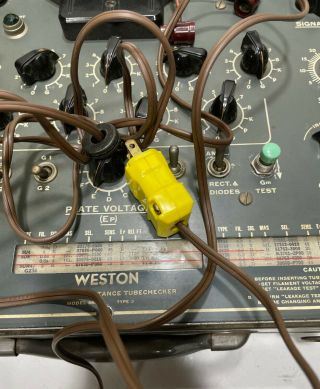 vintage Weston tubechecker tester model 981 type 3 1960 ' s instructions 2