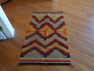 Antique Vintage Navajo Rug Weaving Blanket Saddle 65 By 35 Inches