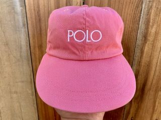 Rare Vintage 90s Polo Hi Tech Hat Pink Ralph Lauren Made In Usa