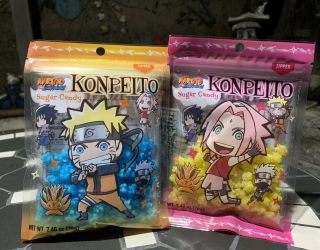 [2 Bags] Official Naruto Shippuden Konpeito Sugar Star Candy Sakura Sasuke Japan