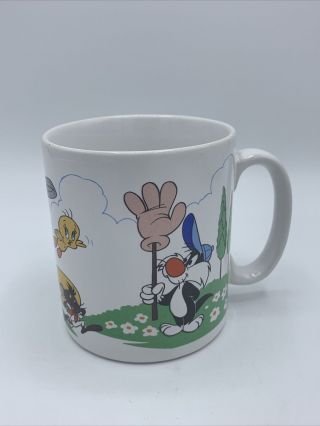 Vtg 1993 Warner Bros Looney Tunes Mug Cup - Tweety,  Sylvester,  Speedy Gonzalez